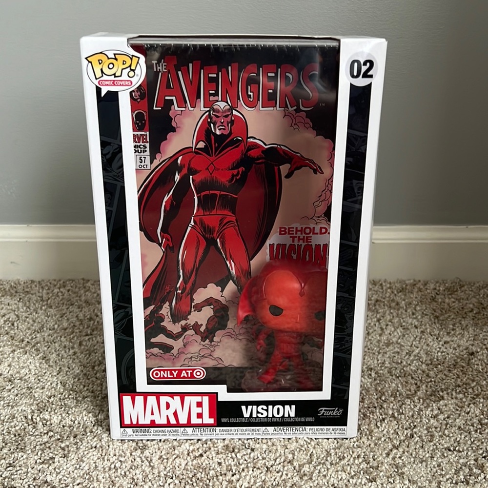 Marvel Vision Funko Pop with Comic Book